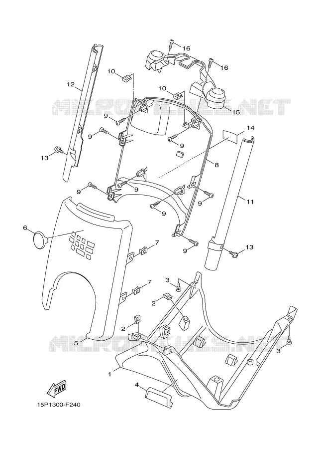 LEG SHIELD Yamaha SCOOTER 50 2007 GIGGLE  XF50