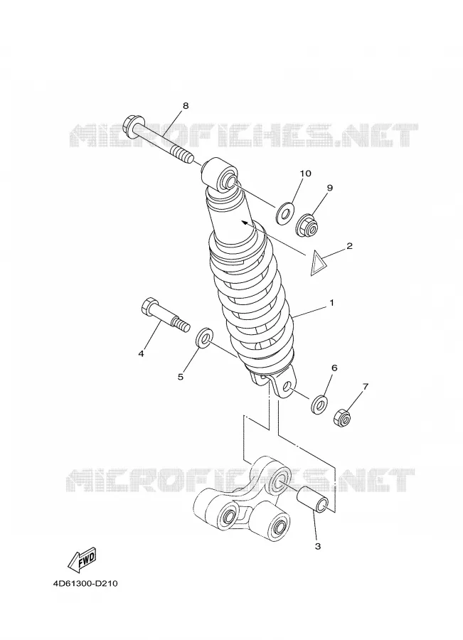 REAR SHOCK ABSORBER Yamaha MOTO 250 2005 TRICKER  XG250