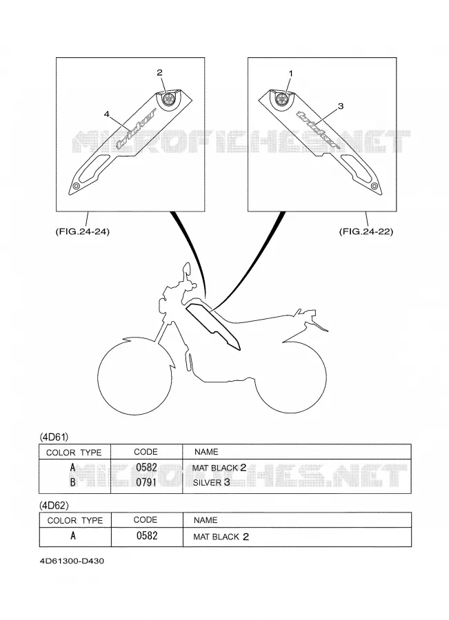 STICKER Yamaha MOTO 250 2005 TRICKER  XG250