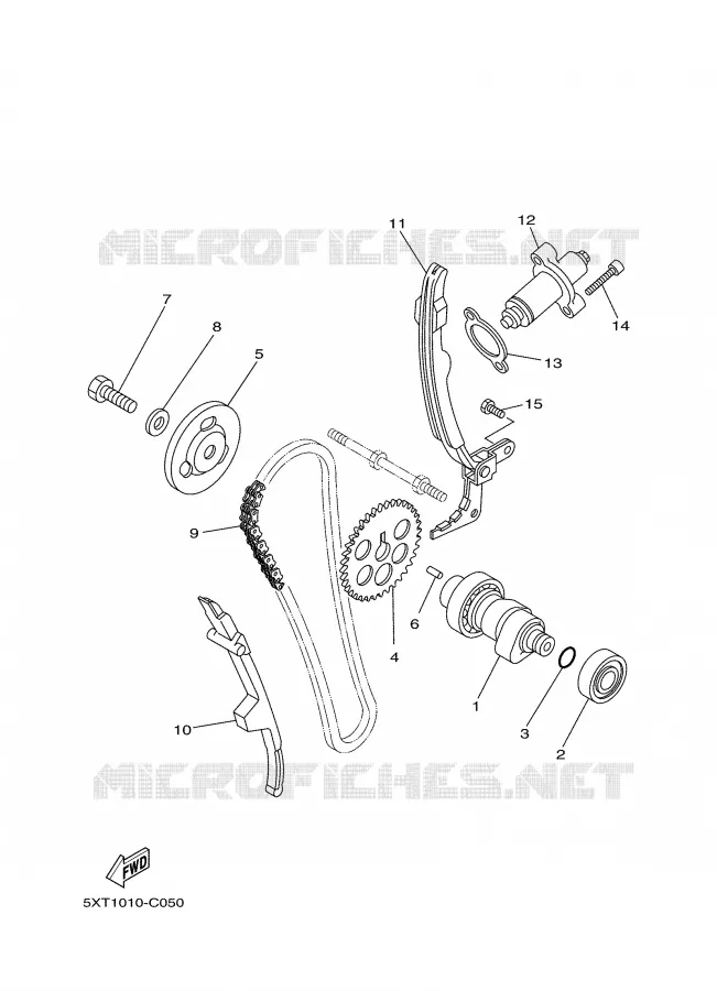 CAMSHAFT / TIMING CHAIN Yamaha MOTO 250 2005 TRICKER  XG250