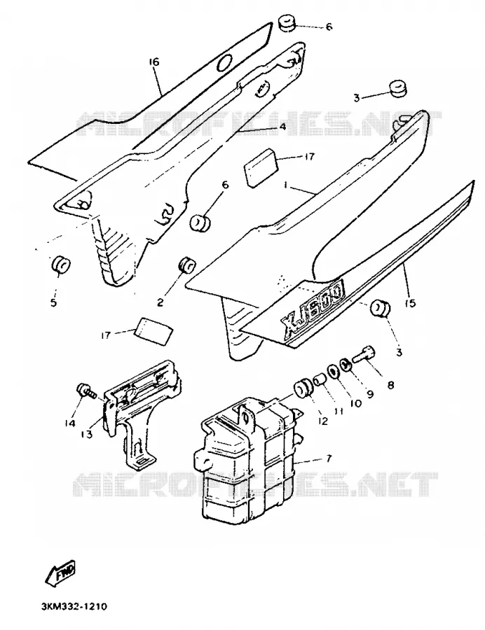 SIDE COVER Yamaha MOTO 600 1991 XJ  XJ600
