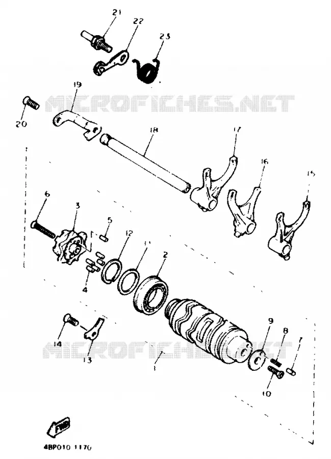 GEAR SHIFT SELECTOR DRUM / FORK Yamaha MOTO 600 1994 XJN  XJ600N