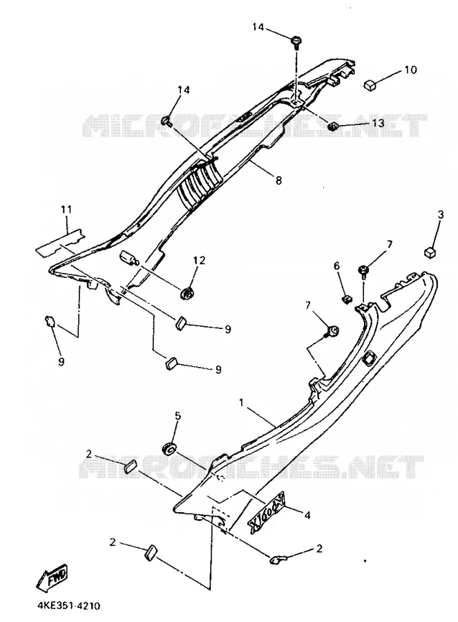 SIDE COVER Yamaha MOTO 600 1995 XJN  XJ600N