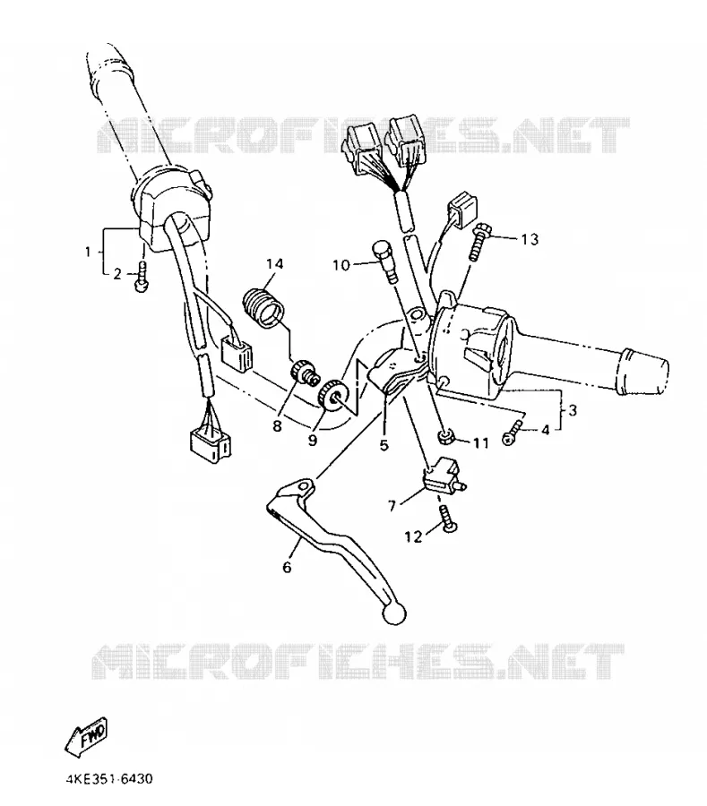 SWITCH / LEVER Yamaha MOTO 600 1996 XJN  XJ600N