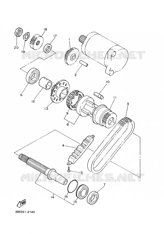 STARTER CLUTCH Yamaha MOTO 600 2001 XJN  XJ600N