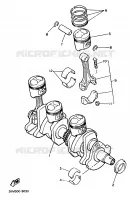 CRANKSHAFT / PISTON for Yamaha XJ 1990