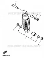 REAR SHOCK ABSORBER for Yamaha XJ 1990