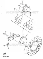 REAR BRAKE CALIPER / DISC for Yamaha XJ 1990