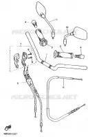 HANDLEBAR & CABLES for Yamaha XJN 1994