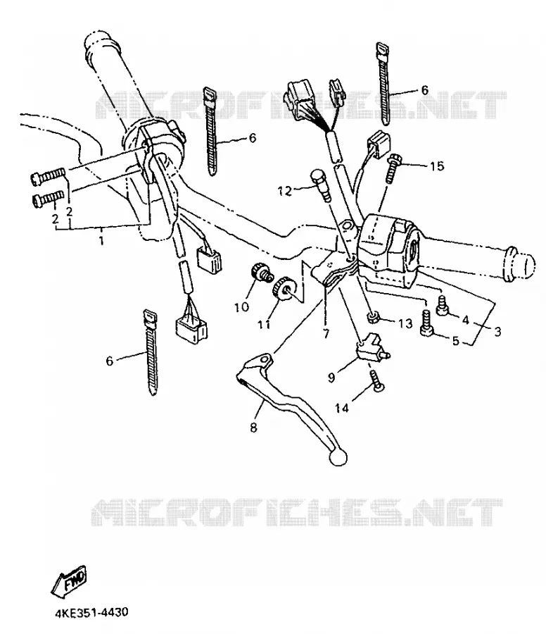 SWITCH / LEVER Yamaha MOTO 600 1995 XJN  XJ600N (37KW)
