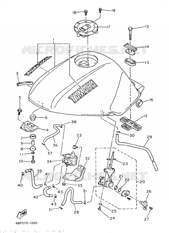 FUEL TANK Yamaha MOTO 600 1992 XJS DIVERSION  XJ600S