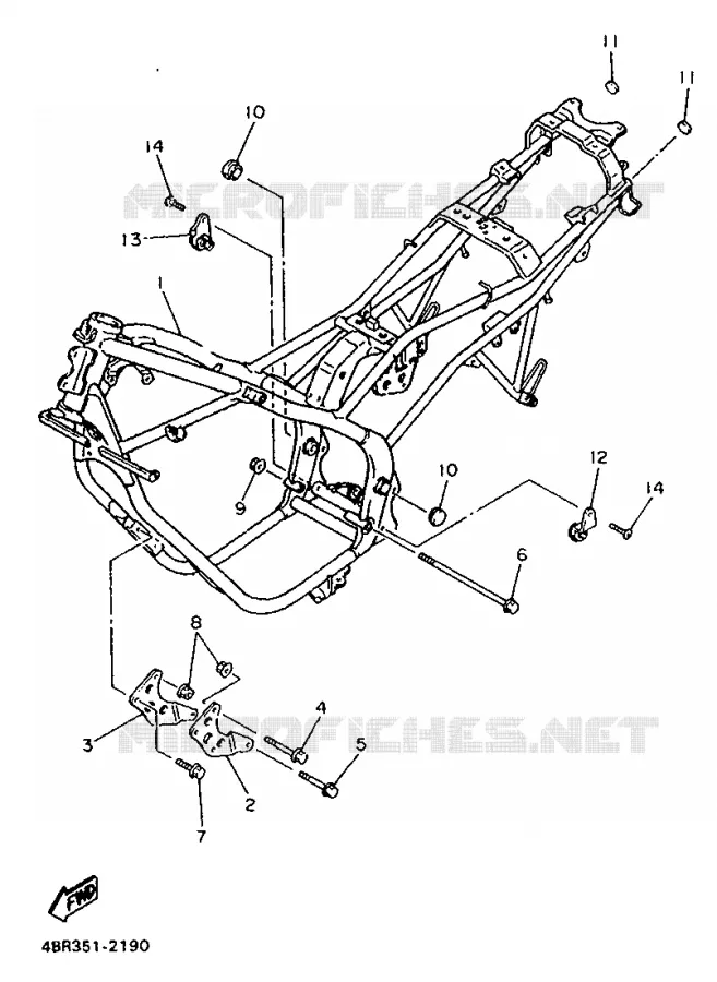 FRAME Yamaha MOTO 600 1992 XJS DIVERSION  XJ600S