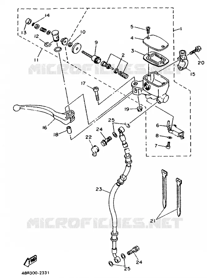 FRONT MASTER CYLINDER Yamaha MOTO 600 1992 XJS DIVERSION  XJ600S