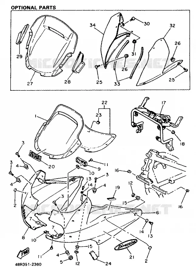 COVER 1 Yamaha MOTO 600 1992 XJS DIVERSION  XJ600S