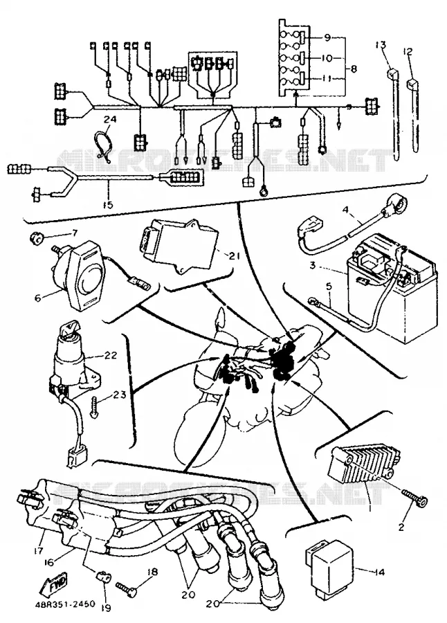 ELECTRICAL 1 Yamaha MOTO 600 1992 XJS DIVERSION  XJ600S