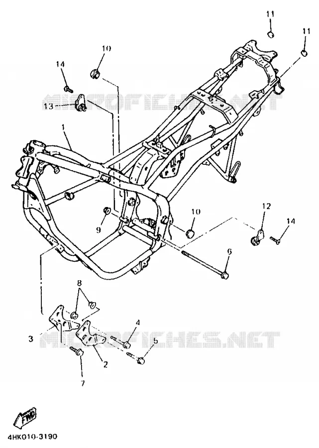 FRAME Yamaha MOTO 600 1993 XJS DIVERSION  XJ600S