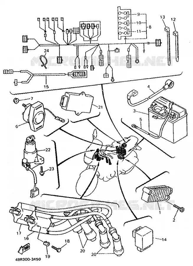ELECTRICAL 1 Yamaha MOTO 600 1993 XJS DIVERSION  XJ600S