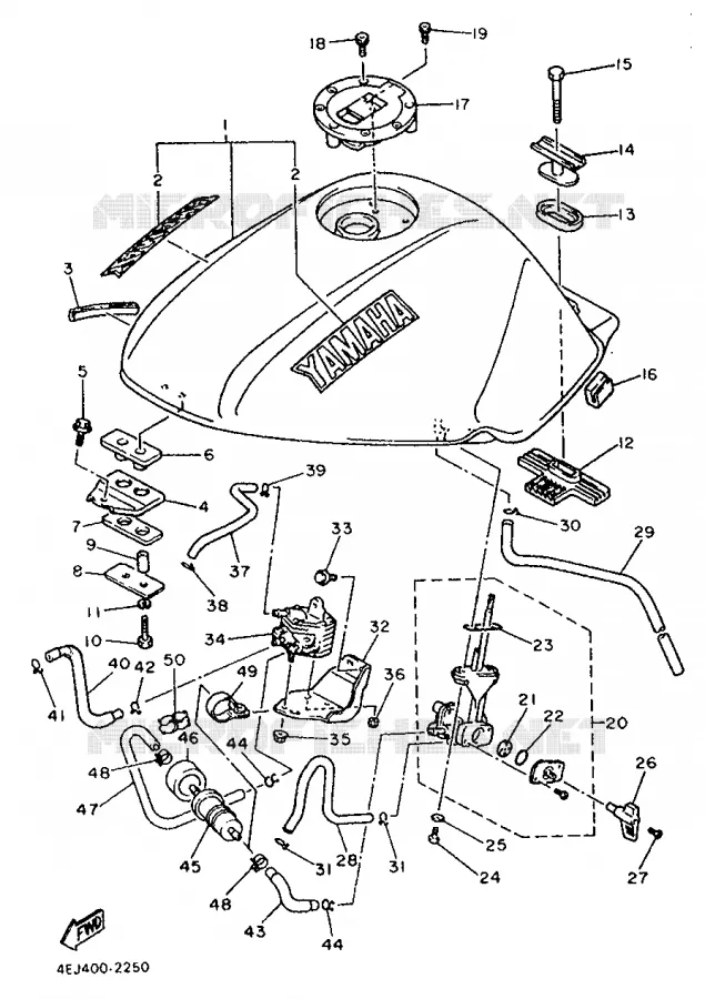 FUEL TANK Yamaha MOTO 600 1993 XJS DIVERSION  XJ600S