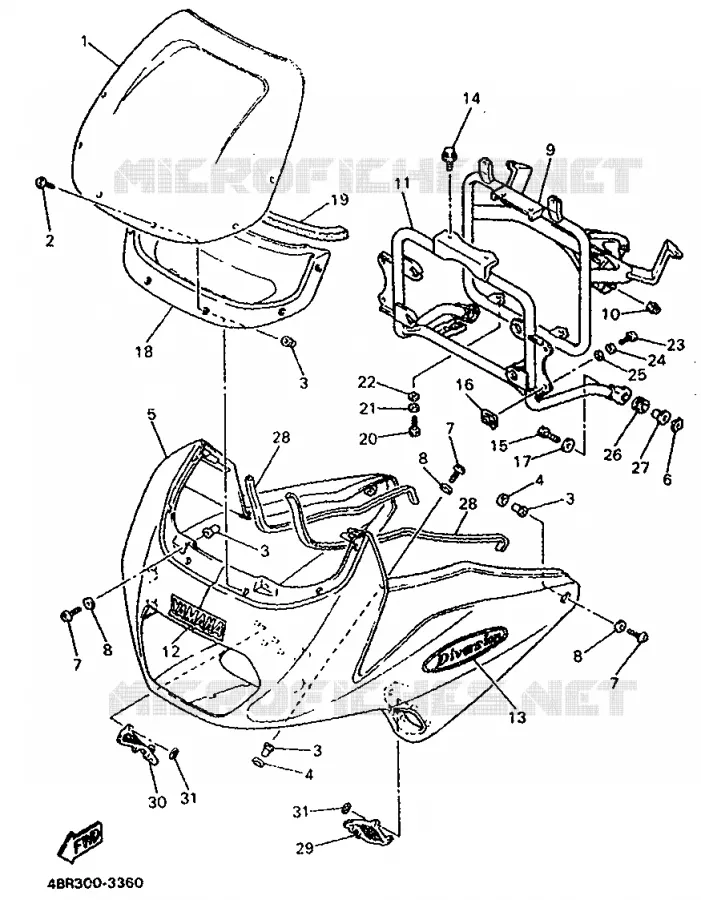 COVER 1 Yamaha MOTO 600 1993 XJS DIVERSION  XJ600S