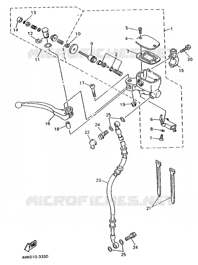 FRONT MASTER CYLINDER Yamaha MOTO 600 1993 XJS DIVERSION  XJ600S