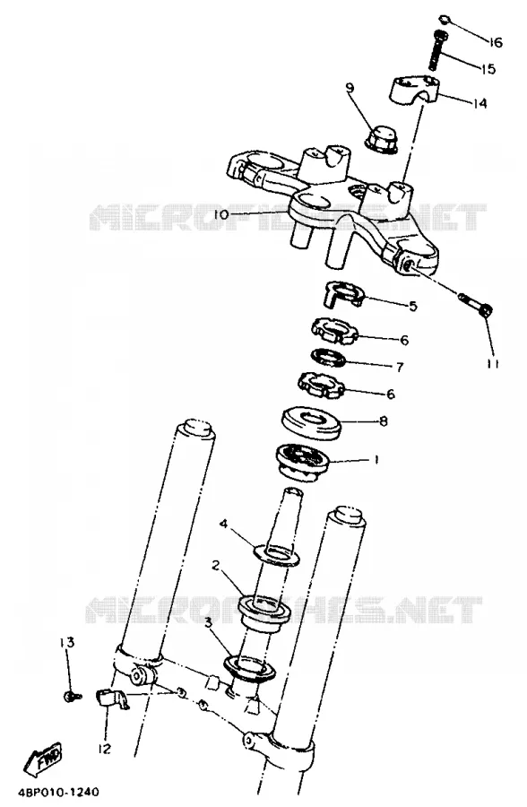 STEERING Yamaha MOTO 600 1995 XJS DIVERSION  XJ600S