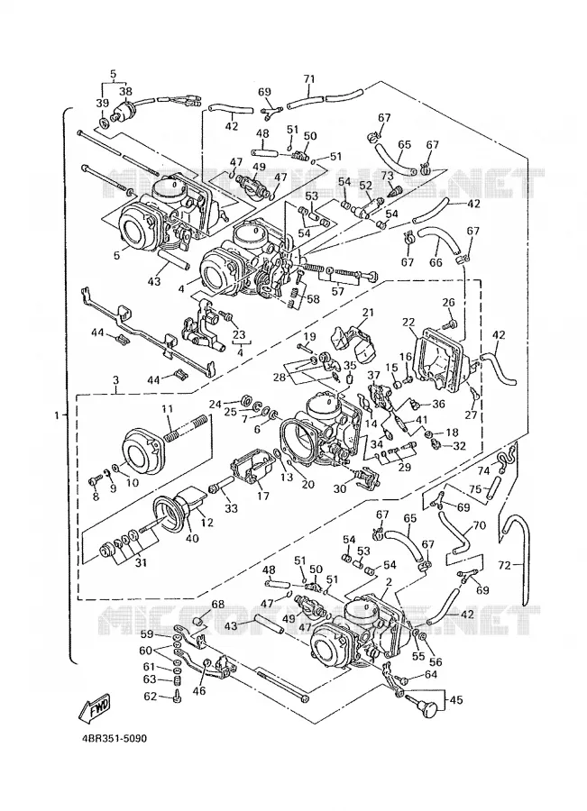 CARBURETOR Yamaha MOTO 600 1995 XJS DIVERSION  XJ600S