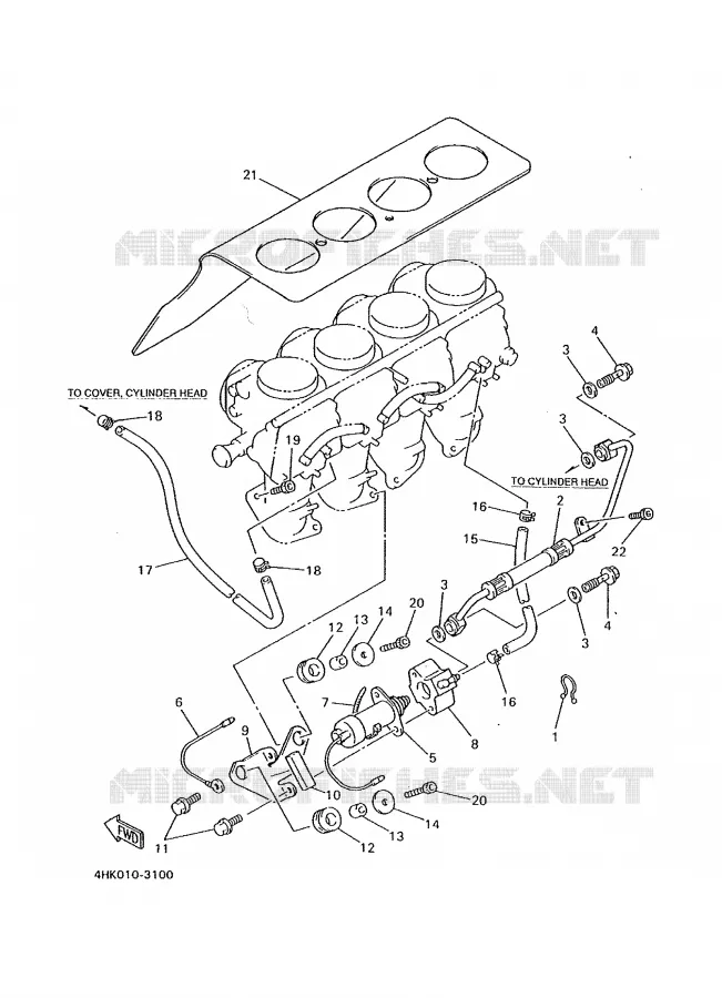 CARBURETOR HOSE Yamaha MOTO 600 1995 XJS DIVERSION  XJ600S