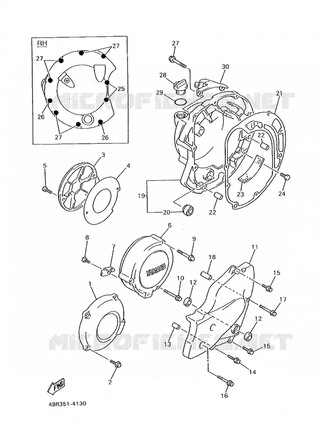 COVER - ENGINE 1 Yamaha MOTO 600 1995 XJS DIVERSION  XJ600S