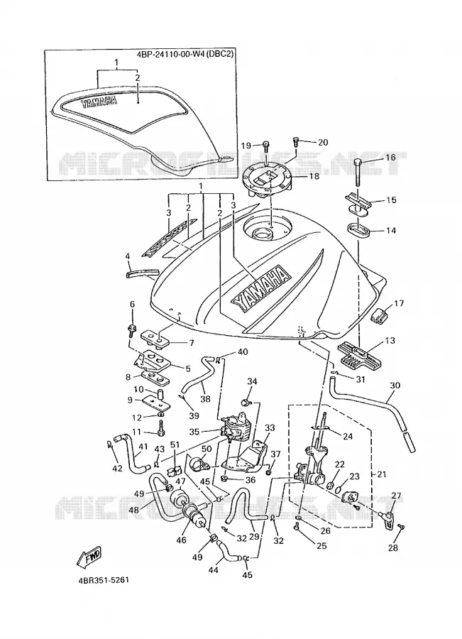 FUEL TANK Yamaha MOTO 600 1995 XJS DIVERSION  XJ600S
