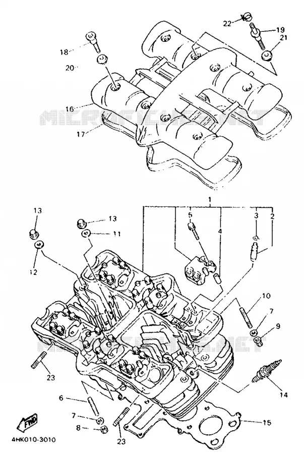 CYLINDER HEAD  Yamaha MOTO 600 1995 XJS DIVERSION  XJ600S
