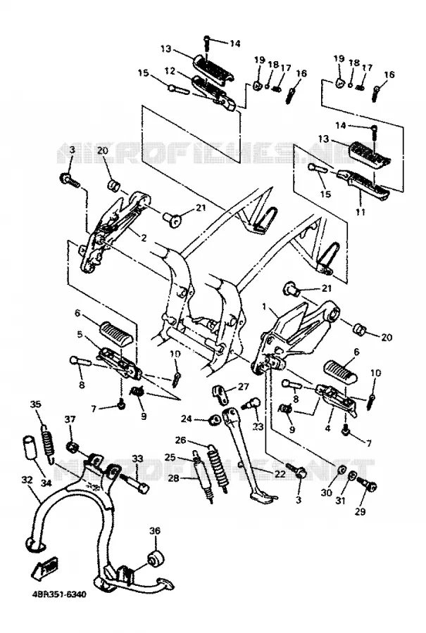 STAND / FOOTREST Yamaha MOTO 600 1996 XJS DIVERSION  XJ600S