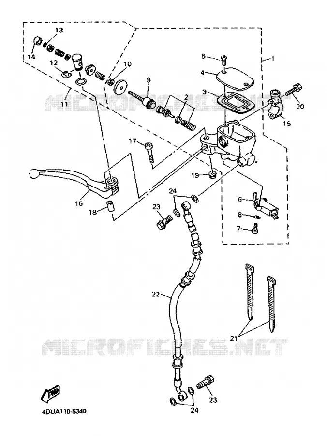 FRONT MASTER CYLINDER Yamaha MOTO 600 1996 XJS DIVERSION  XJ600S