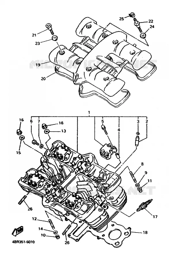 CYLINDER HEAD  Yamaha MOTO 600 1996 XJS DIVERSION  XJ600S