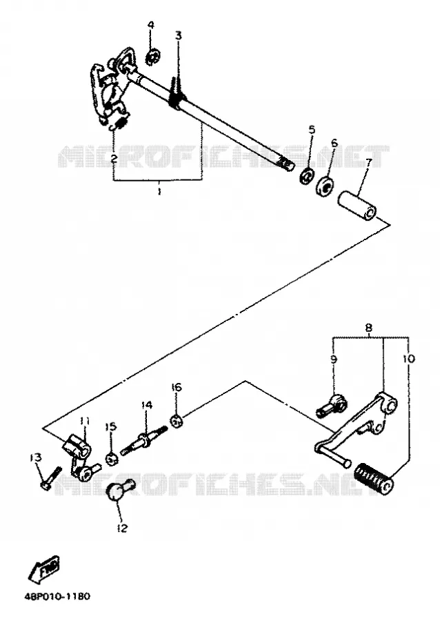 GEAR SHIFT LEVER Yamaha MOTO 600 1996 XJS DIVERSION  XJ600S