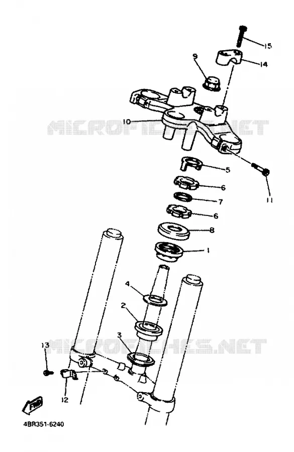 STEERING Yamaha MOTO 600 1996 XJS DIVERSION  XJ600S