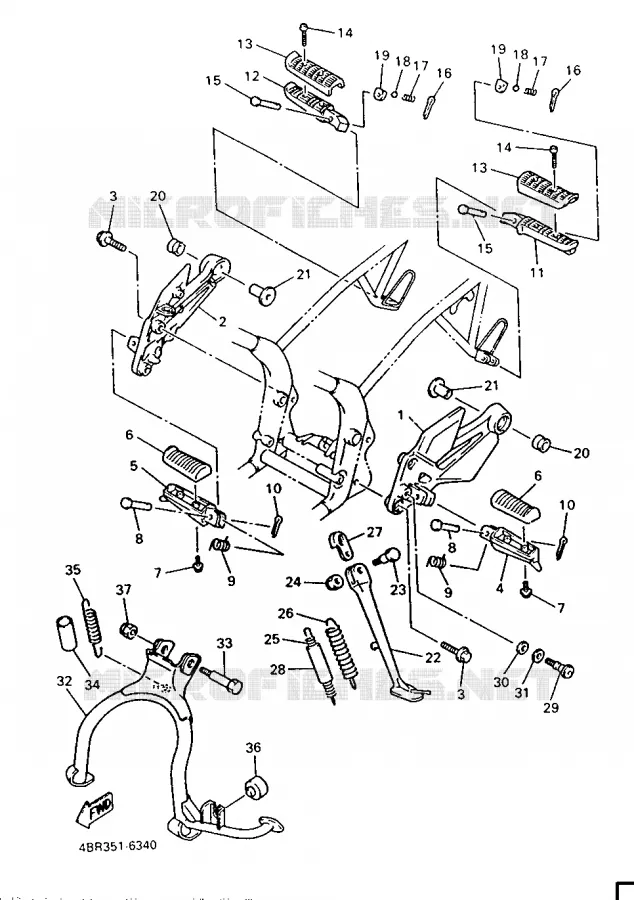 STAND / FOOTREST Yamaha MOTO 600 1996 XJS DIVERSION  XJ600S