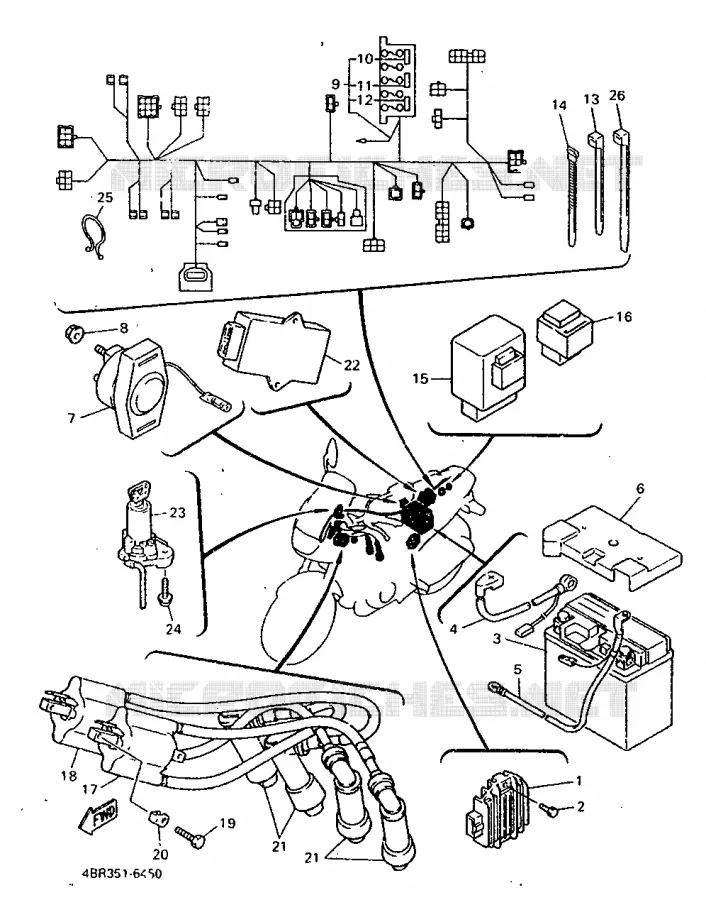 ELECTRICAL 1 Yamaha MOTO 600 1996 XJS DIVERSION  XJ600S