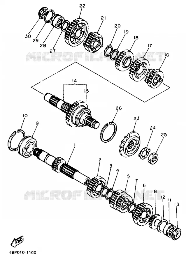 TRANSMISSION Yamaha MOTO 600 1996 XJS DIVERSION  XJ600S