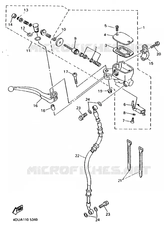 FRONT MASTER CYLINDER Yamaha MOTO 600 1996 XJS DIVERSION  XJ600S