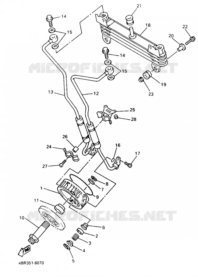 OIL COOLER Yamaha MOTO 600 1997 XJS DIVERSION  XJ600S