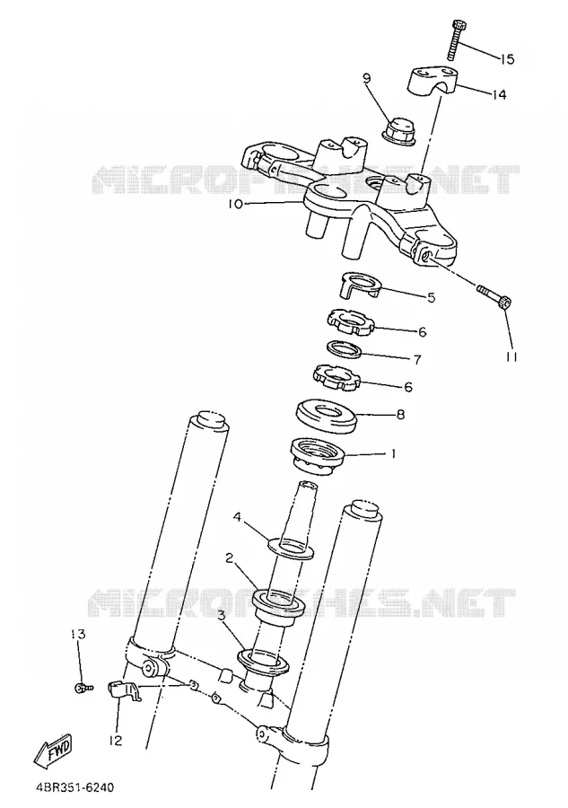 STEERING Yamaha MOTO 600 1997 XJS DIVERSION  XJ600S