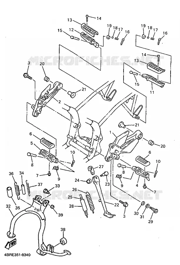 STAND / FOOTREST Yamaha MOTO 600 1998 XJS DIVERSION  XJ600S