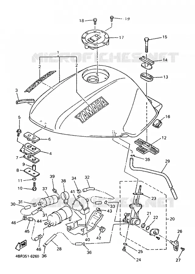 FUEL TANK Yamaha MOTO 600 1998 XJS DIVERSION  XJ600S