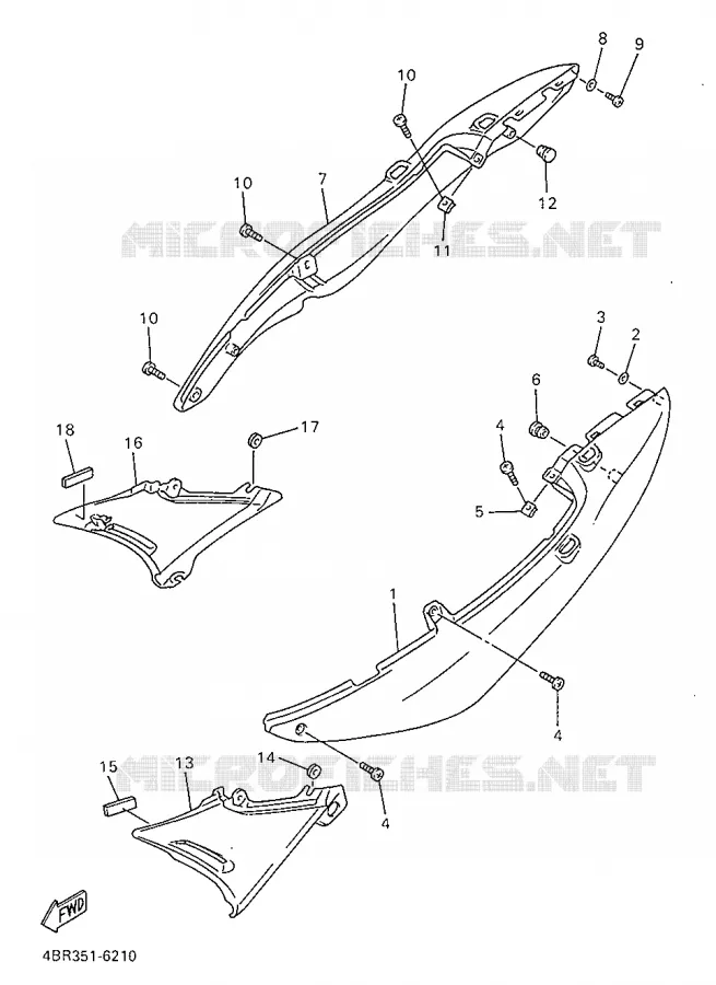 SIDE COVER Yamaha MOTO 600 1998 XJS DIVERSION  XJ600S
