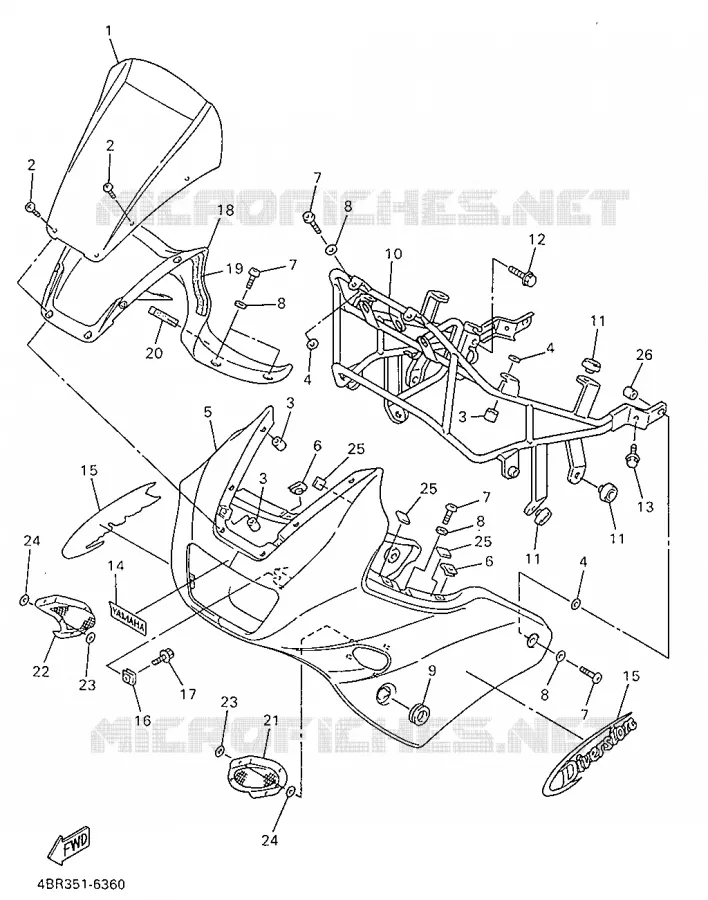 COVER 1 Yamaha MOTO 600 1998 XJS DIVERSION  XJ600S