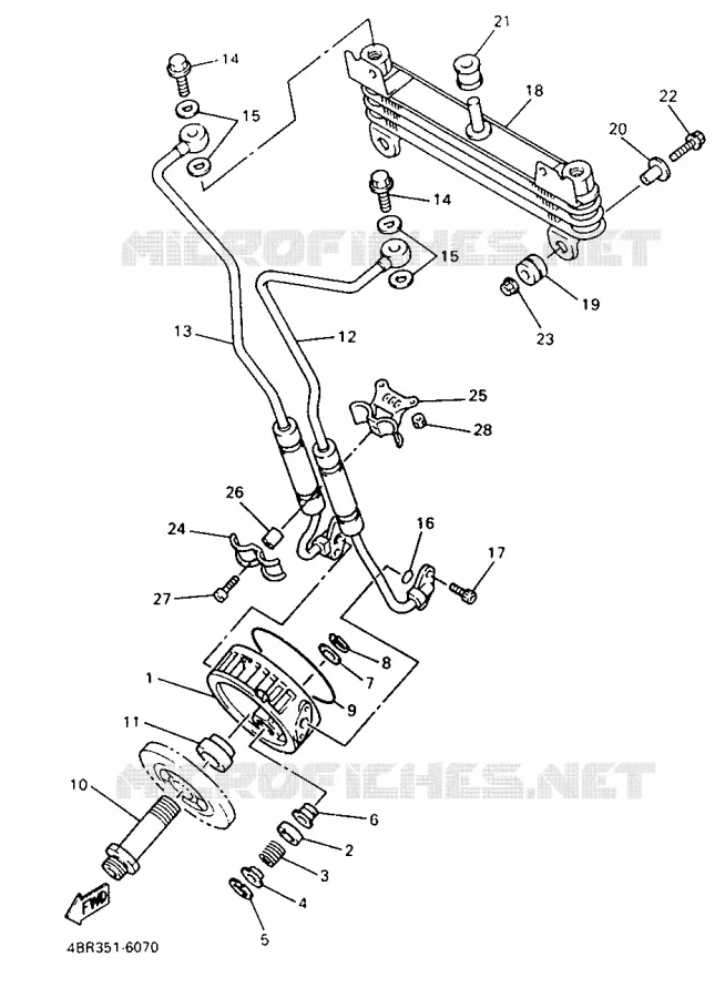 OIL COOLER Yamaha MOTO 600 1998 XJS DIVERSION  XJ600S