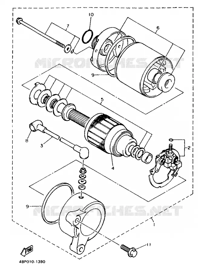 STARTER MOTOR Yamaha MOTO 600 1998 XJS DIVERSION  XJ600S