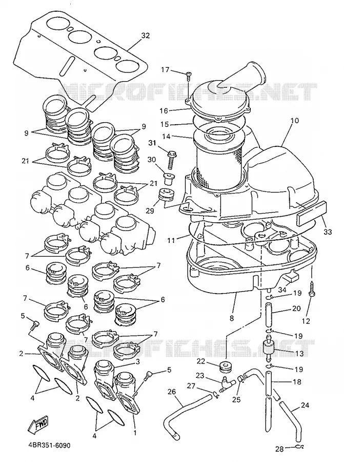 INTAKE Yamaha MOTO 600 1998 XJS DIVERSION  XJ600S