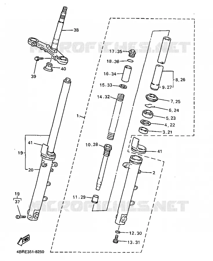 FRONT FORK Yamaha MOTO 600 1998 XJS DIVERSION  XJ600S