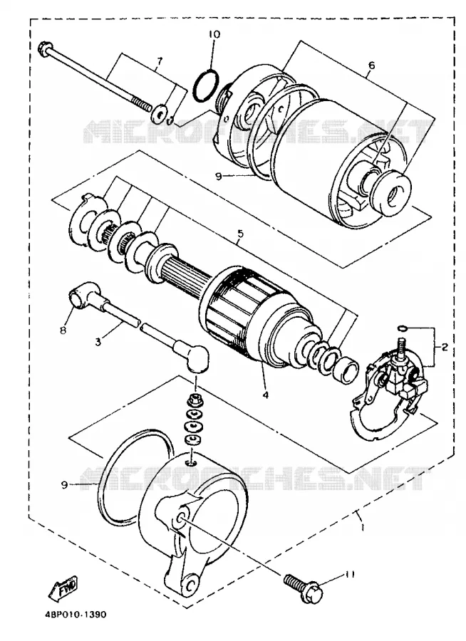 STARTER MOTOR Yamaha MOTO 600 1998 XJS DIVERSION  XJ600S
